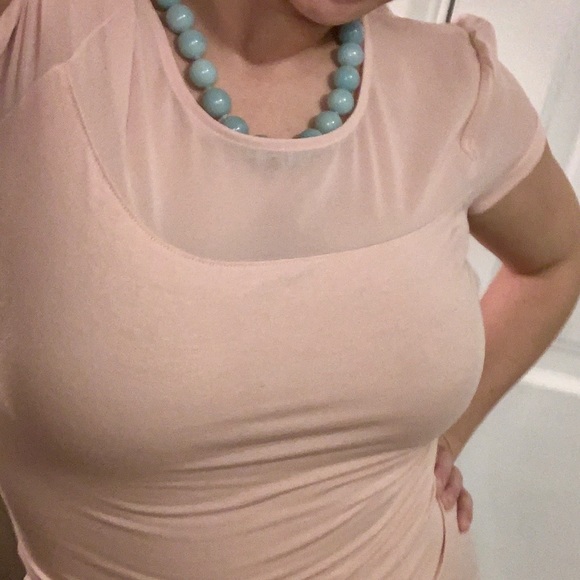 Express Pink Bodycon & Sheer Top - Size small - Picture 4 of 5